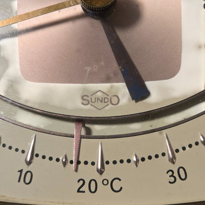 Sundo Wooden Vintage Barometer
