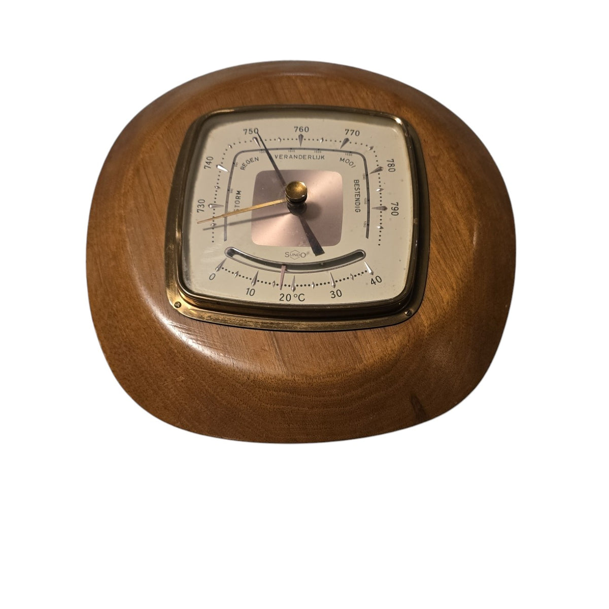 Sundo Wooden Vintage Barometer