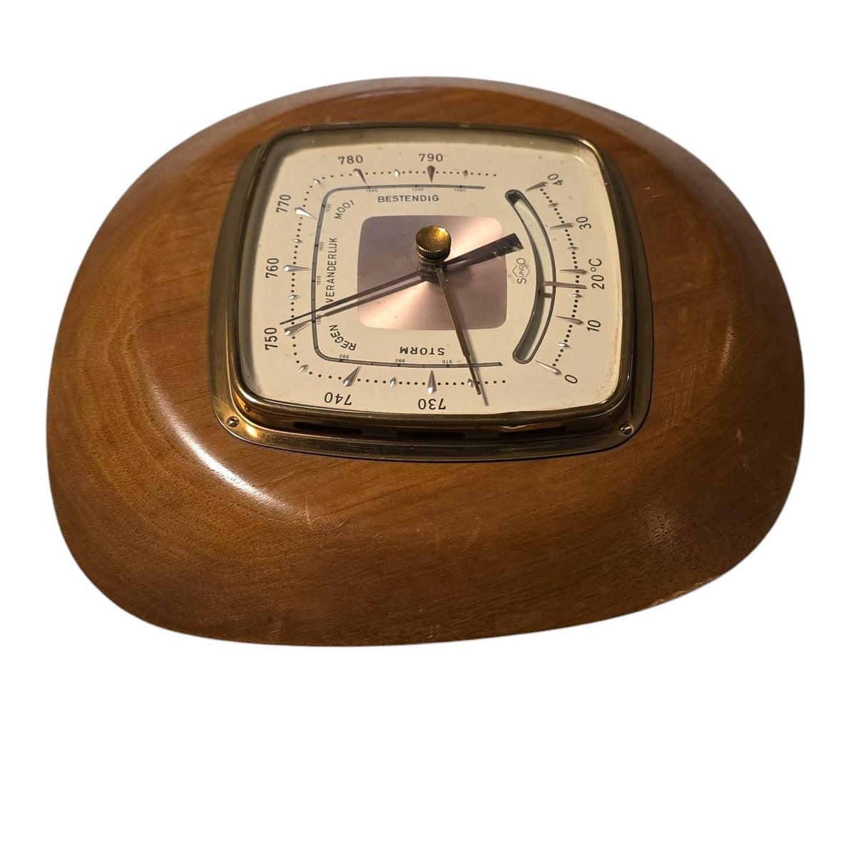Sundo Wooden Vintage Barometer