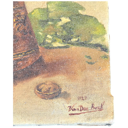 Unframed Oil painting on canvas original signed and dated