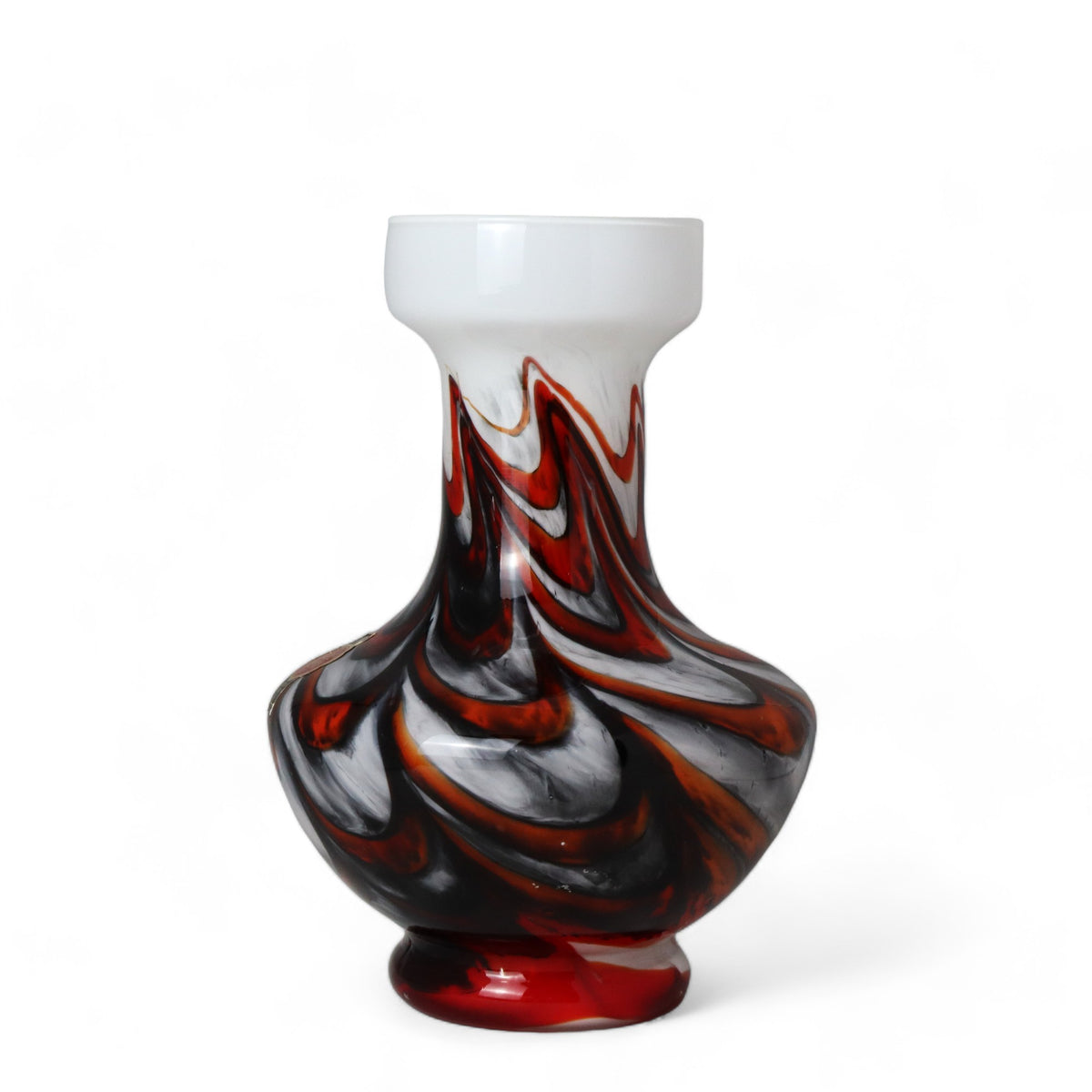 1970s Carlo Maretti, Opaline Florence Art Glass Vase