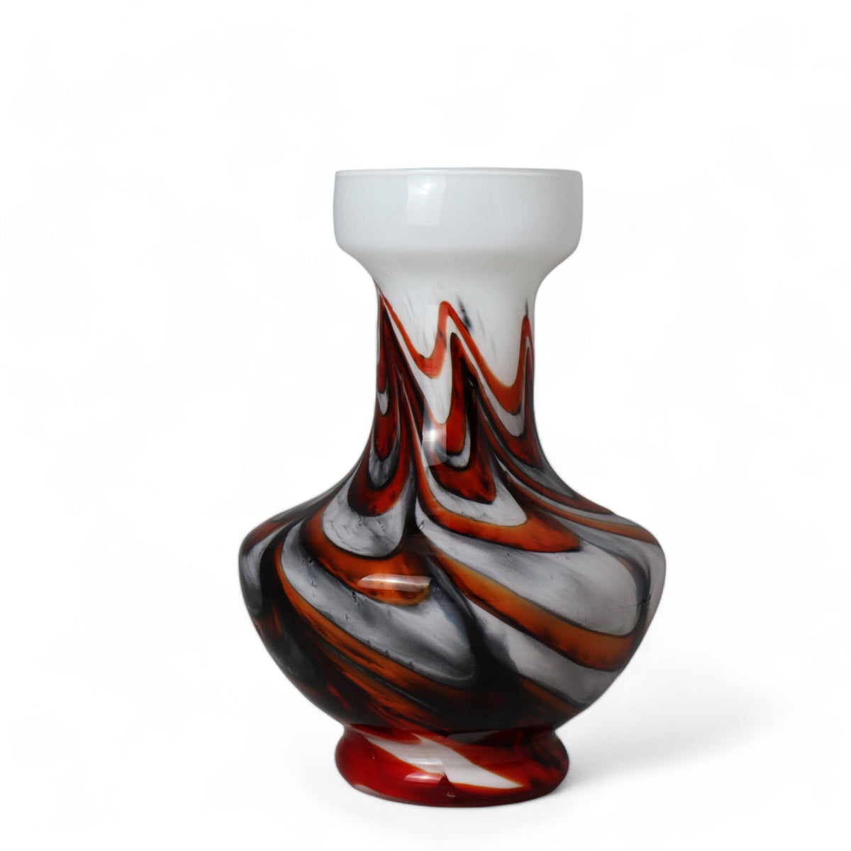 1970s Carlo Maretti, Opaline Florence Art Glass Vase