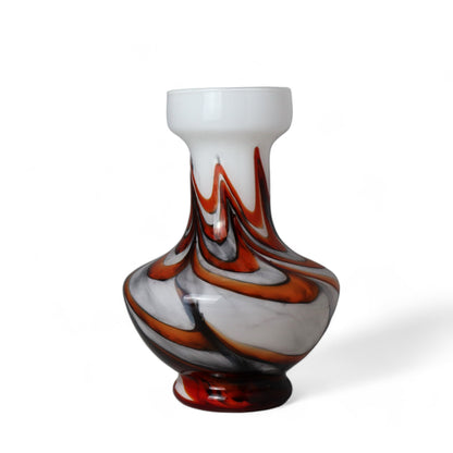 1970s Carlo Maretti, Opaline Florence Art Glass Vase