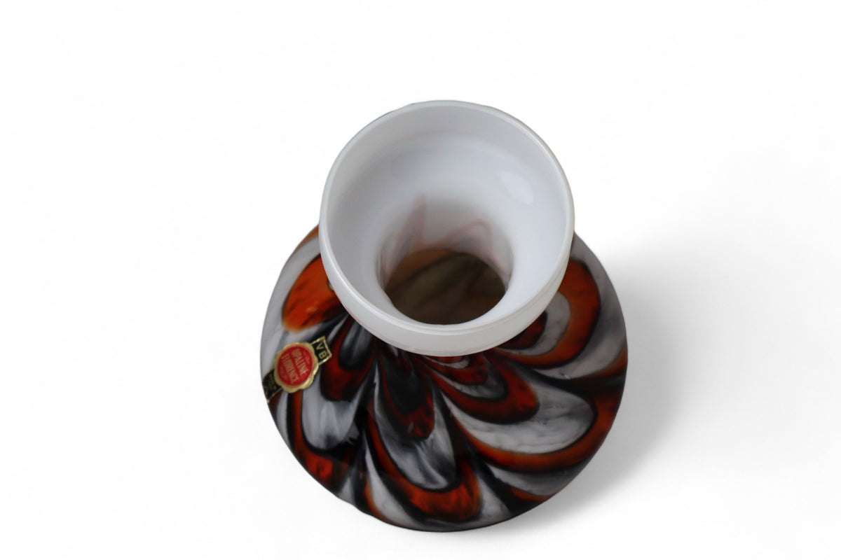 1970s Carlo Maretti, Opaline Florence Art Glass Vase