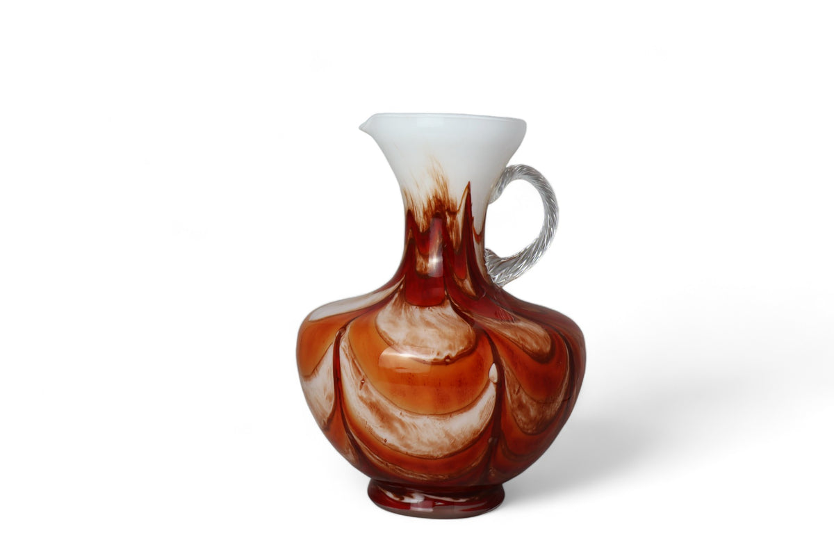 1970s Carlo Moretti Opaline Art Glass Jug