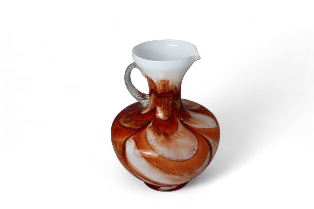 1970s Carlo Moretti Opaline Art Glass Jug