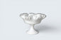Vintage Fenton Silver Crest milk glass pedestal bowl