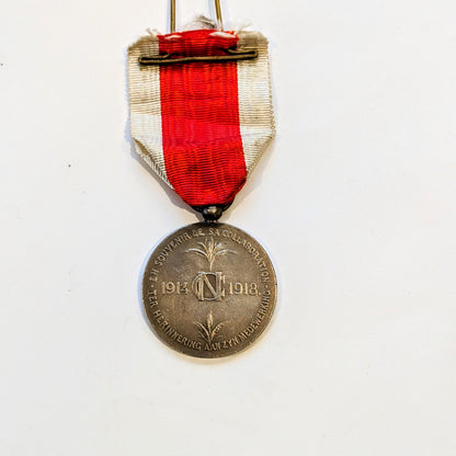Original WW1 Belgium 3rd Class War Aid Medal 1914-1918