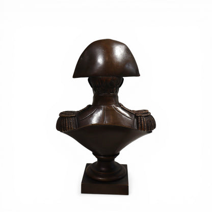 Napoleon Bonaparte Antique Bronze Bust with signature and hallmark markings.